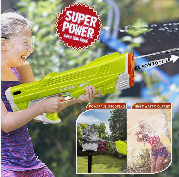 Electric Water Gun for Kids Squirt Automatic Water Absorption Soaker SpalshParty